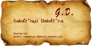 Gabányi Debóra névjegykártya